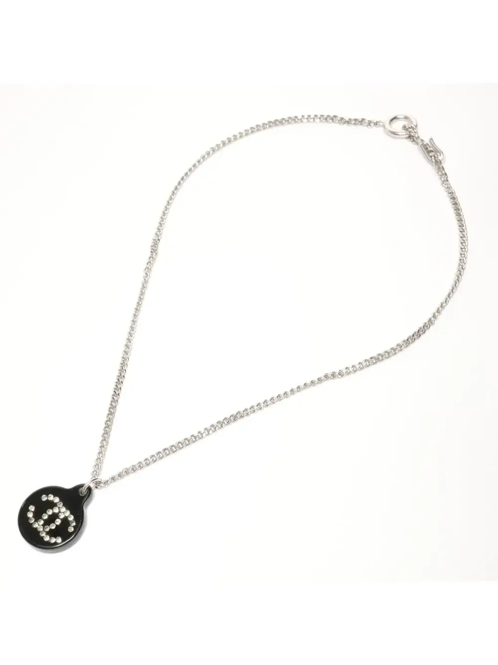 Chanel Cc Logo Circle Pendant Necklace #244528C88B